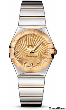 Omega Constellation Quartz 27 mm Polished Steel and Yellow Gold watches