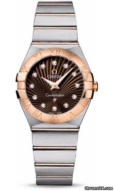 Omega Constellation Quartz 27 mm Brushed Steel and Red Gold watches