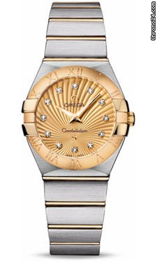 Omega Constellation Quartz 27 mm Brushed Steel and Yellow Gold watches