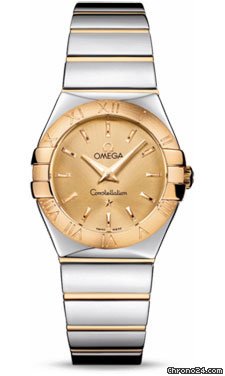 Omega Constellation Quartz 27 mm Polished Steel and Yellow Gold watches