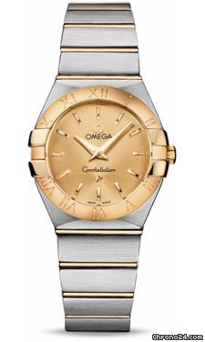 Omega Constellation Quartz 27 mm Brushed Steel and Yellow Gold watches