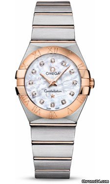 Omega Constellation Quartz 27 mm Brushed Steel and Red Gold watches