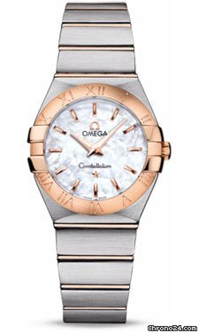 Omega Constellation Quartz 27 mm Brushed Steel and Red Gold watches