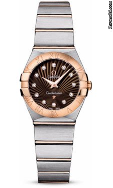 Omega Constellation Quartz 24 mm Brushed Steel and Red Gold watches