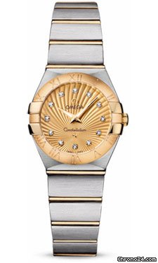 Omega Constellation Quartz 24 mm Brushed Steel and Yellow Gold watches