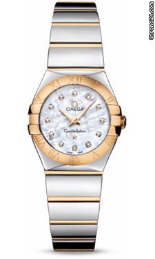 Omega Constellation Quartz 24 mm Polished Steel and Yellow Gold watches
