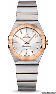 Omega Constellation Quartz 27 mm Brushed Steel and Red Gold watches