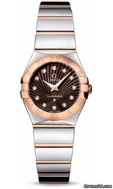Omega Constellation Quartz 24 mm Polished Steel and Red Gold watches