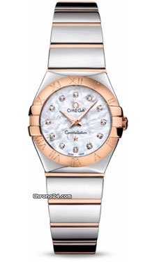 Omega Constellation Quartz 24 mm Polished Steel and Red Gold watches