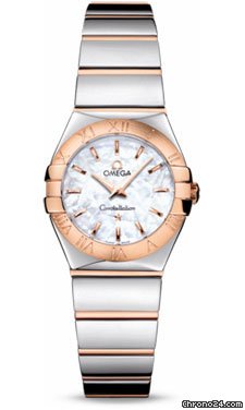 Omega Constellation Quartz 24 mm Polished Steel and Red Gold watches