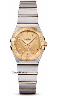Omega Constellation Quartz 24 mm Brushed Steel and Yellow Gold watches