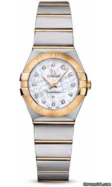 Omega Constellation Quartz 24 mm Brushed Steel and Yellow Gold watches