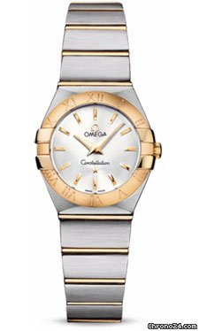 Omega Constellation Quartz 24 mm Brushed Steel and Yellow Gold watches