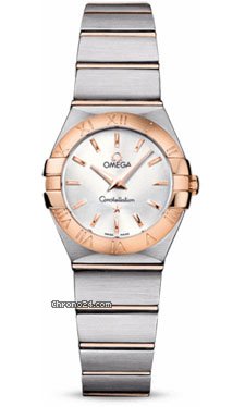 Omega Constellation Quartz 24 mm Brushed Steel and Red Gold watches