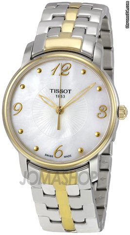 Tissot Lady-Round Mother of Pearl Dial Stainless Steel Ladies Watch T0522102211700 watches
