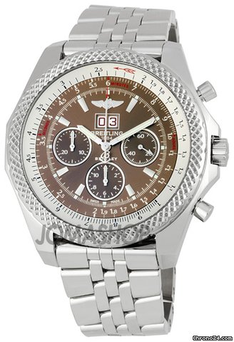 Breitling Bentley 6.75 Bronze Dial Chronograph Mens Watch A4436412-Q569SS watches