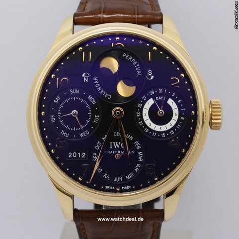 IWC Ewiger Kalender Rotgold Ref.5021 mit B+P watches