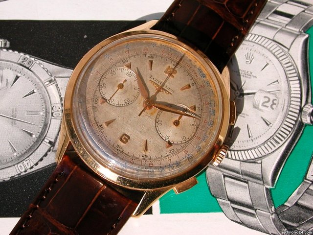 Longines Chronograph Kaliber 30CH in 18k Rosegold watches