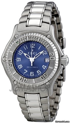 Ebel Discovery Blue Dial Stainless Steel Ladies Watch 9087321/4665P watches