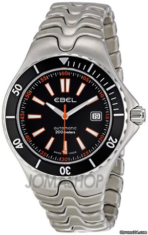 Ebel Sportwave Diver Black Dial Ceramic Bezel Mens Watch 1215461 watches