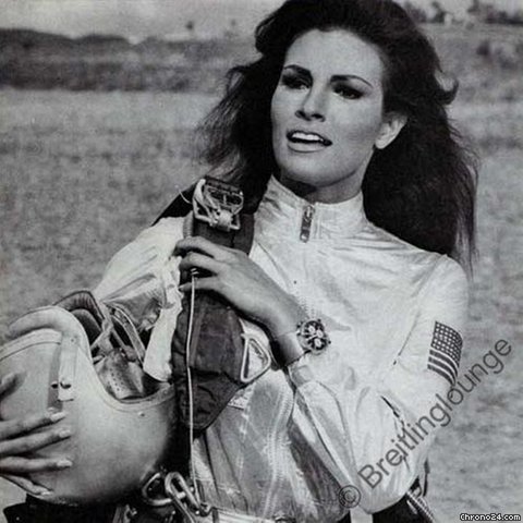 Breitling Co-Pilot AVI Raquel Welch watches