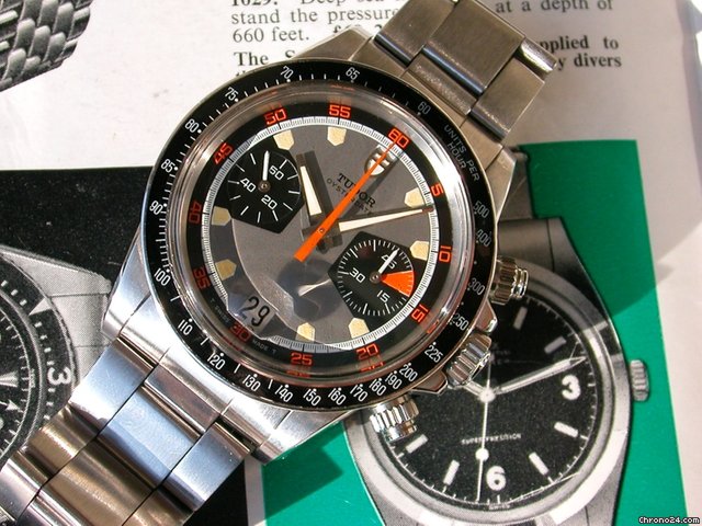Tudor/ Chronograph Ref.7031 "Home Plate" Porsche Chrono watches