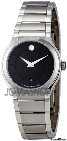 Movado Quadro Black Dial Stainless Steel Ladies Watch 0606493 watches