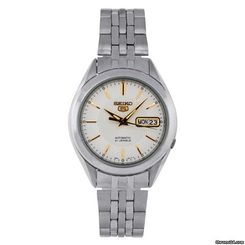 Seiko 5 Silver Dial Stainless Steel Mens Watch SNKL17 watches