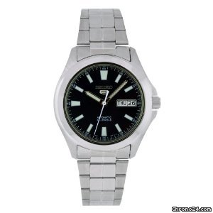 Seiko 5 Black Dial Stainless Steel Mens Watch SNKL07 watches