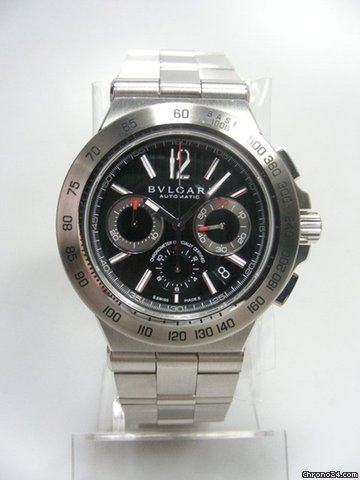 Bulgari Diagono Professional chronographe complet acier cadran noir watches