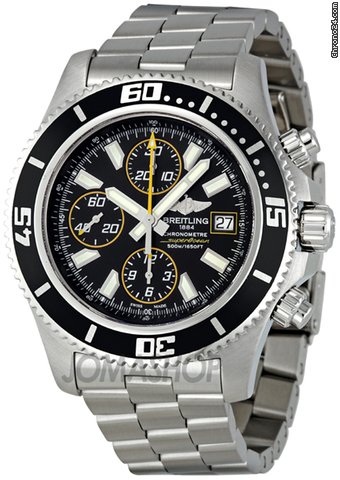 Breitling Superocean Chronograph II Black Dial Mens Watch A1334102-BA82SS watches