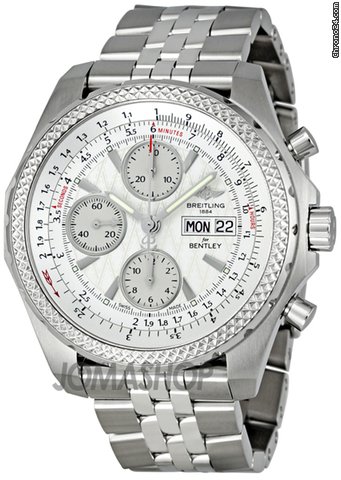 Breitling Bentley GT Silver Dial Steel Chronograph Mens Watch A1336313-G680SS watches