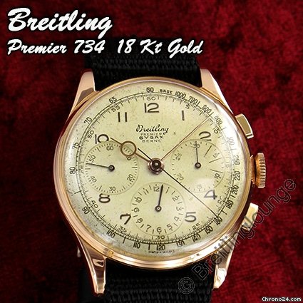 Breitling Premier Tricompax Gygax Chronograph 734 18 Kt Rot-Gold watches