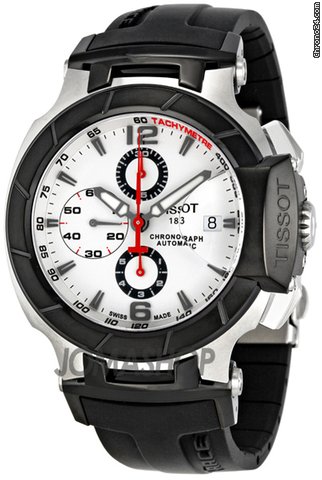 Tissot T Race Chronograph Black Rubber Strap Mens Watch T0484272703700 watches