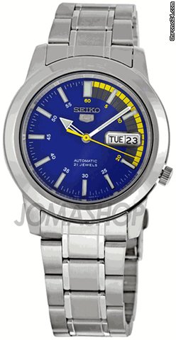 Seiko 5 Blue Automatic Mens Watch SNKK27 watches