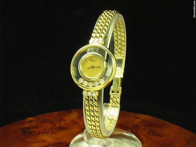 Chopard Happy Diamonds 18kt Gold Damenuhr Mit Brillant Besatz watches