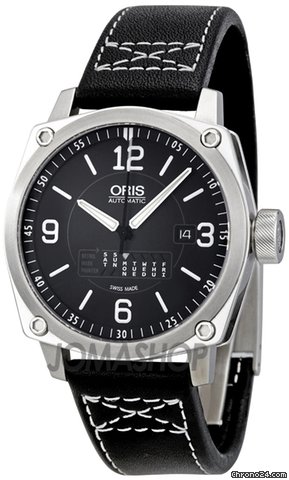 Oris BC4 Retrograde Day Black Dial Automatic Mens Watch 735-7617-4164LS watches