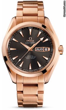 Omega Seamaster Aqua Terra Annual Calendar Red Gold watches