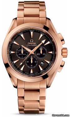 Omega Seamaster Aqua Terra Chronograph Red Gold watches