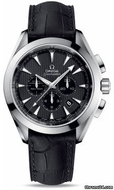 Omega Seamaster Aqua Terra Chronograph Stainless Steel On Leather watches