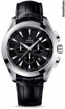 Omega Seamaster Aqua Terra Chronograph Stainless Steel On Leather watches