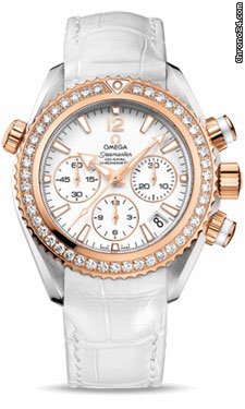 Omega Seamaster Planet Ocean Chrono 37.5 mm Red Gold On Leather watches