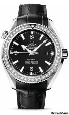 Omega Seamaster Planet Ocean Chrono 42 mm Stainless Steel On Leather watches