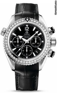 Omega Seamaster Planet Ocean Chrono 37.5 mm Stainless Steel On Leather watches