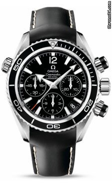 Omega Seamaster Planet Ocean Chrono 37.5 mm Stainless Steel On Leather watches