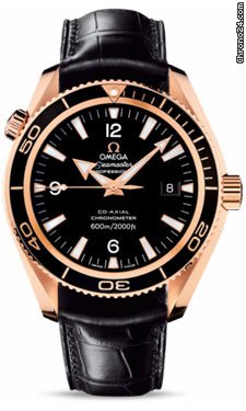 Omega Seamaster Planet Ocean 42 mm Red Gold On Leather watches