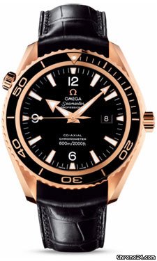 Omega Seamaster Planet Ocean Big Size Red Gold On Leather watches