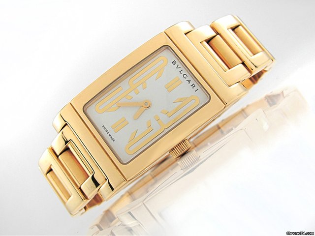 Bulgari "RETTANGOLO" 750/- Gelbgold Quarz watches