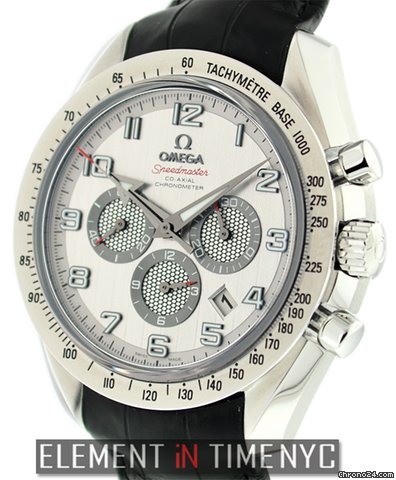 Omega Speedmaster Broad Arrow Chronograph Silver Dial NIB watches