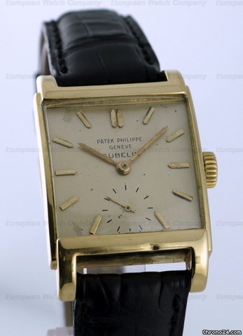 Patek Philippe 2476 Rectangular "Bombe" 18K YG watches